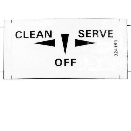 Stoelting Decal - Clean/Off/On 324163
